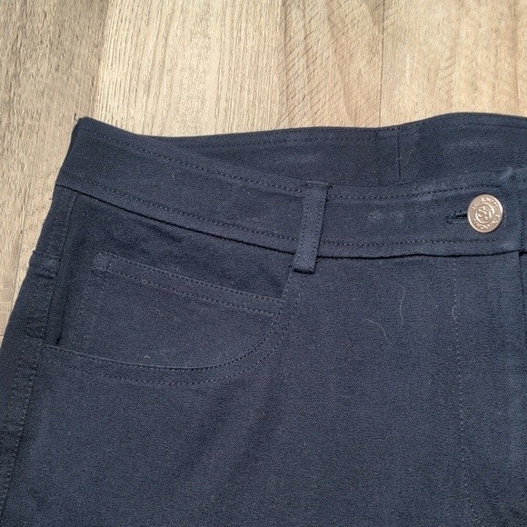 St. John Navy Blue Straight Leg Chino Trouser Pants Size 6 - Picture 6 of 14